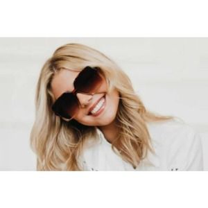 Large Oversized Tortoise Brown Hexagon Frame Sunglasses